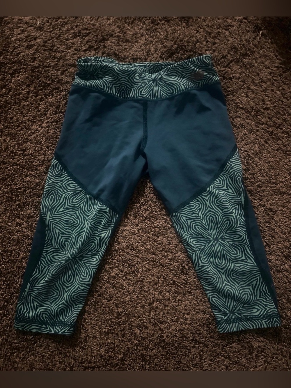 New Balance Girls Teal Capri Leggings Size XXS 0579